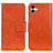 Leather Case Stands Flip Cover Holder N05P for Samsung Galaxy A05 Orange