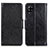 Leather Case Stands Flip Cover Holder N05P for Samsung Galaxy A22 4G Black