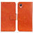 Leather Case Stands Flip Cover Holder N05P for Samsung Galaxy A22 5G SC-56B Orange