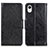 Leather Case Stands Flip Cover Holder N05P for Samsung Galaxy A23s Black