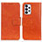 Leather Case Stands Flip Cover Holder N05P for Samsung Galaxy A33 5G Orange