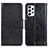 Leather Case Stands Flip Cover Holder N05P for Samsung Galaxy A53 5G Black