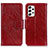 Leather Case Stands Flip Cover Holder N05P for Samsung Galaxy A53 5G Red