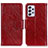 Leather Case Stands Flip Cover Holder N05P for Samsung Galaxy A73 5G Red