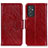 Leather Case Stands Flip Cover Holder N05P for Samsung Galaxy A82 5G Red