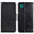 Leather Case Stands Flip Cover Holder N05P for Samsung Galaxy F42 5G Black