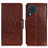 Leather Case Stands Flip Cover Holder N05P for Samsung Galaxy M32 4G