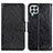 Leather Case Stands Flip Cover Holder N05P for Samsung Galaxy M33 5G Black