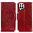 Leather Case Stands Flip Cover Holder N05P for Samsung Galaxy M33 5G Red