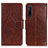 Leather Case Stands Flip Cover Holder N05P for Sony Xperia 1 V Brown