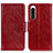 Leather Case Stands Flip Cover Holder N05P for Sony Xperia 5 IV Red