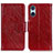 Leather Case Stands Flip Cover Holder N05P for Sony Xperia 5 V Red