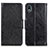 Leather Case Stands Flip Cover Holder N05P for Sony Xperia Ace III Black