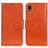 Leather Case Stands Flip Cover Holder N05P for Sony Xperia Ace III SO-53C Orange
