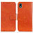 Leather Case Stands Flip Cover Holder N05P for Sony Xperia Ace III SOG08 Orange