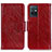 Leather Case Stands Flip Cover Holder N05P for Vivo T1 5G India Red