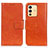 Leather Case Stands Flip Cover Holder N05P for Vivo V23 5G Orange