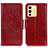 Leather Case Stands Flip Cover Holder N05P for Vivo V23 5G Red