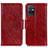 Leather Case Stands Flip Cover Holder N05P for Vivo Y55s 5G Red