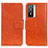 Leather Case Stands Flip Cover Holder N05P for Vivo Y74s 5G Orange