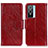 Leather Case Stands Flip Cover Holder N05P for Vivo Y74s 5G Red