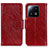 Leather Case Stands Flip Cover Holder N05P for Xiaomi Mi 13 5G Red