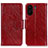 Leather Case Stands Flip Cover Holder N05P for Xiaomi Poco C65 Red