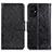 Leather Case Stands Flip Cover Holder N05P for Xiaomi Poco M5 4G Black