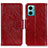 Leather Case Stands Flip Cover Holder N05P for Xiaomi Redmi 10 5G Red