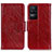 Leather Case Stands Flip Cover Holder N05P for Xiaomi Redmi K40S 5G Red