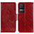 Leather Case Stands Flip Cover Holder N05P for Xiaomi Redmi K50 5G Red