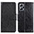 Leather Case Stands Flip Cover Holder N05P for Xiaomi Redmi K50i 5G Black