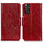 Leather Case Stands Flip Cover Holder N05P for Xiaomi Redmi Note 11 4G (2022) Red