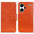 Leather Case Stands Flip Cover Holder N05P for Xiaomi Redmi Note 13 Pro+ Plus 5G Orange