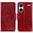 Leather Case Stands Flip Cover Holder N05P for Xiaomi Redmi Note 13 Pro+ Plus 5G Red