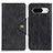 Leather Case Stands Flip Cover Holder N06P for Google Pixel 8 5G Black