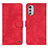 Leather Case Stands Flip Cover Holder N06P for Motorola Moto E32 Red