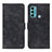 Leather Case Stands Flip Cover Holder N06P for Motorola Moto G40 Fusion Black