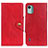 Leather Case Stands Flip Cover Holder N06P for Nokia C12 Plus Red