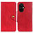 Leather Case Stands Flip Cover Holder N06P for OnePlus Nord CE 3 5G Red