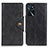 Leather Case Stands Flip Cover Holder N06P for Oppo A16 Black