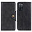 Leather Case Stands Flip Cover Holder N06P for Oppo A53s 5G Black