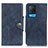 Leather Case Stands Flip Cover Holder N06P for Oppo A54 4G Blue