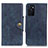 Leather Case Stands Flip Cover Holder N06P for Oppo A55S 5G Blue