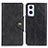 Leather Case Stands Flip Cover Holder N06P for Oppo A96 5G Black