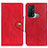 Leather Case Stands Flip Cover Holder N06P for Oppo Reno5 A Red