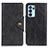 Leather Case Stands Flip Cover Holder N06P for Oppo Reno6 Pro 5G India Black