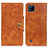 Leather Case Stands Flip Cover Holder N06P for Realme C20 Brown