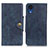 Leather Case Stands Flip Cover Holder N06P for Samsung Galaxy A03 Core Blue