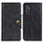 Leather Case Stands Flip Cover Holder N06P for Samsung Galaxy A15 4G Black